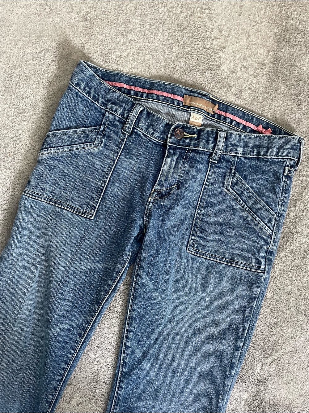 Y2K Abercrombie & Fitch Low Rise Bootcut Jeans Size 2 Girlie Coquette